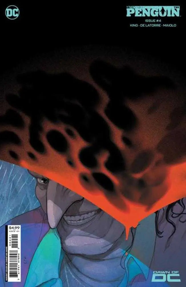 Penguin #4 Cover B features a suited figure under a red sky, ideal for trading cards