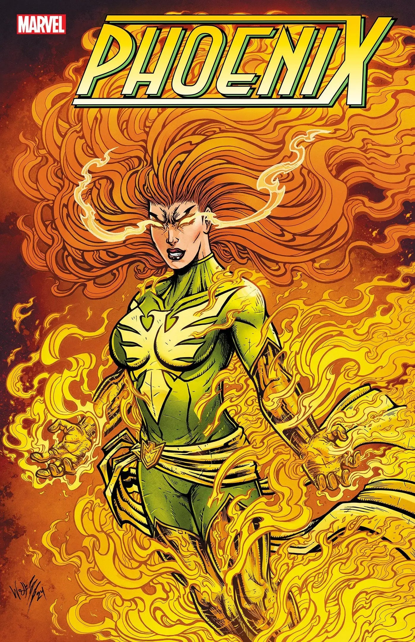 Phoenix comic book cover featuring Maria Wolf Variant artwork for Phoenix #8 wolf variant