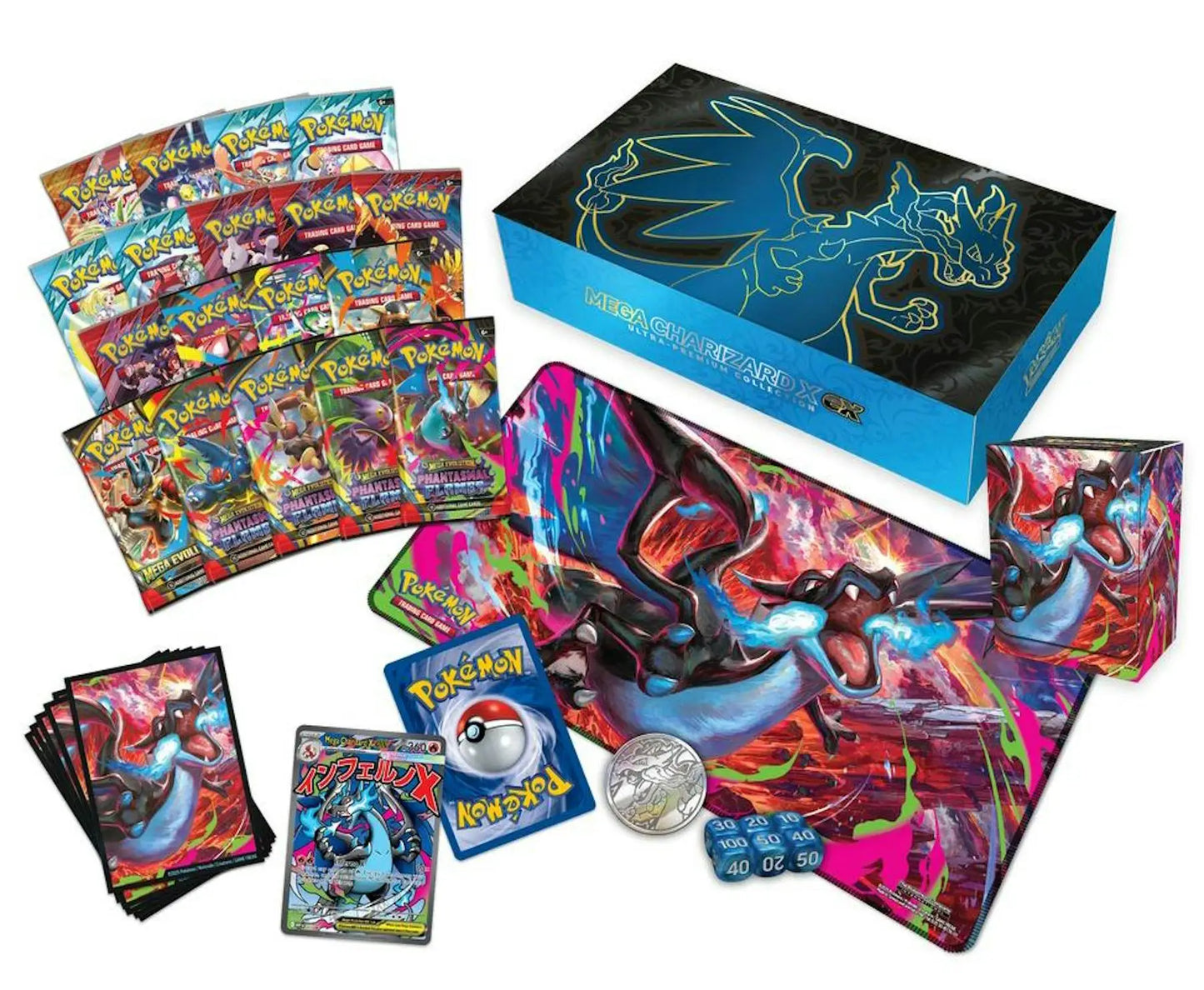 Pokémon Mega Charizard X EX Ultra-Premium Collection Box | Columbia Sports Cards - Sports Card Hobby Boxes