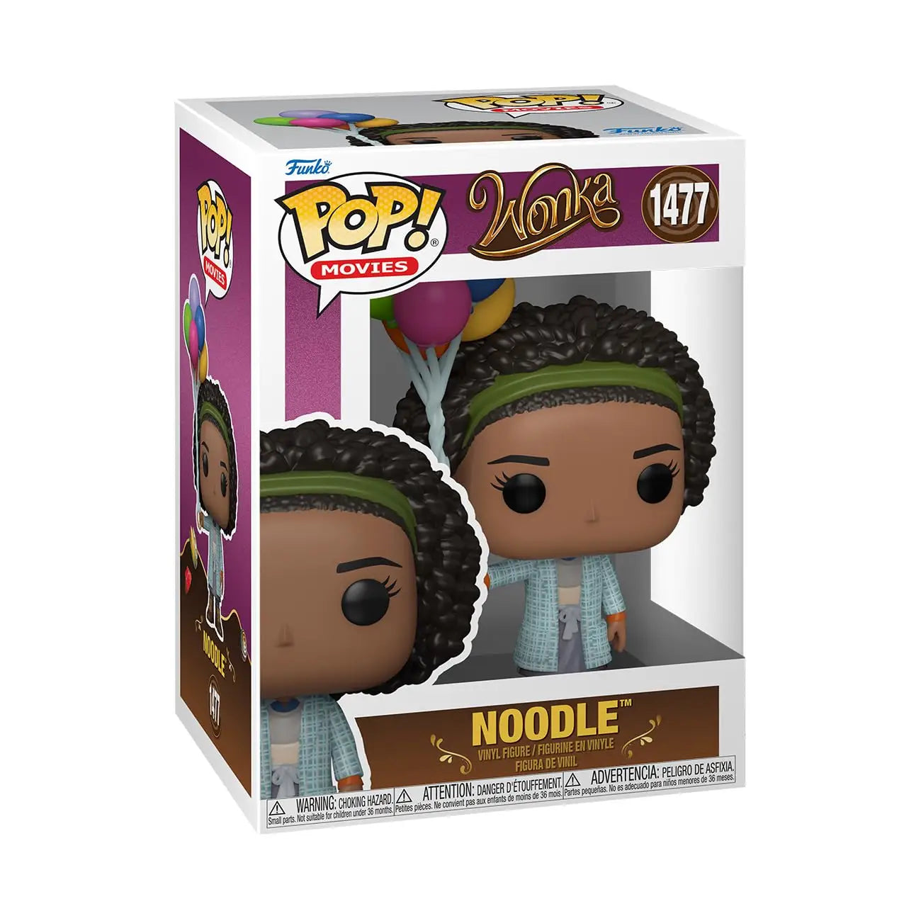 Funko Pop! Movies vinyl figure Noodle from Wonka in mint jacket perfect for trading cards collectors