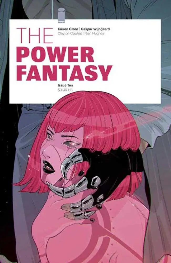 Comic book cover B Luana featuring pink-haired character restrained by robotic hand