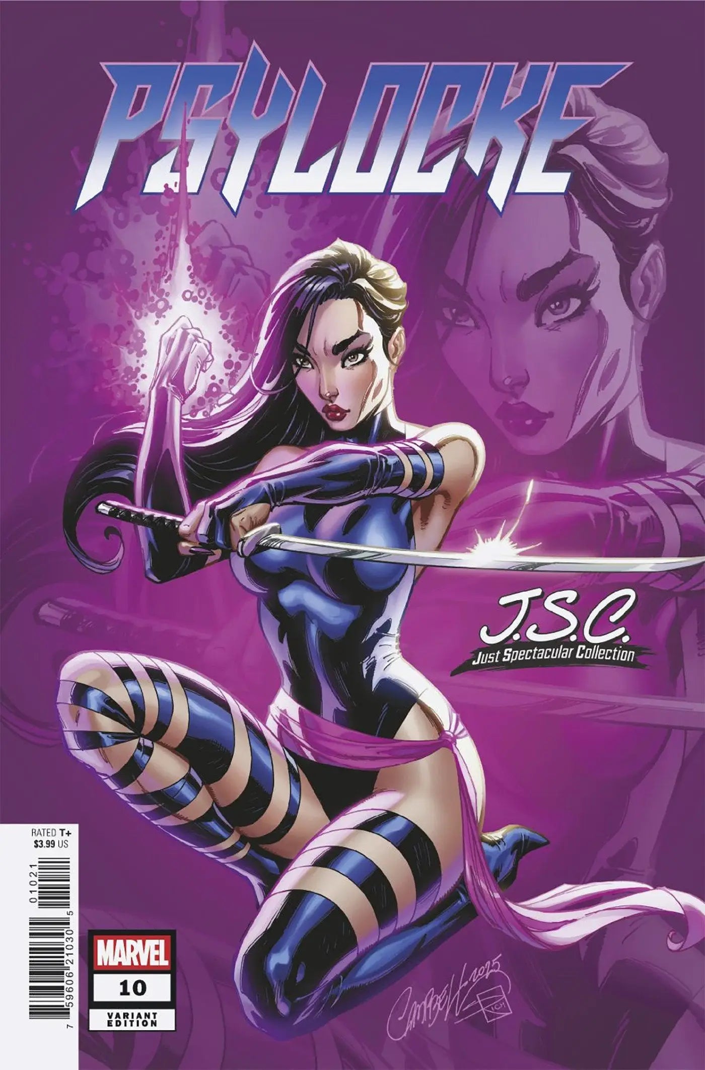 Psylocke #10 J. Scott Campbell Just Spectacular Collection Variant - Comic Book
