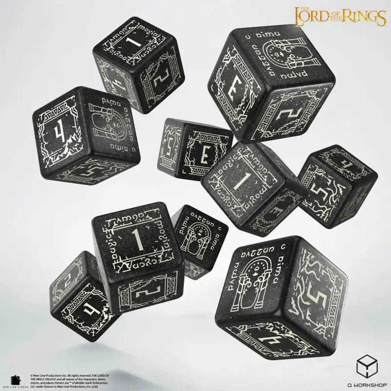 Q-Workshop The Lord of the Rings: Moria 10xD6 Glow in the Dark Dice Set - Other