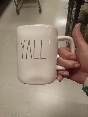 Rae Dunn Y’ALL Mug 4.5’’ Tall Ceramic Coffee Tea 16oz. Mug Pre-Owned - Other