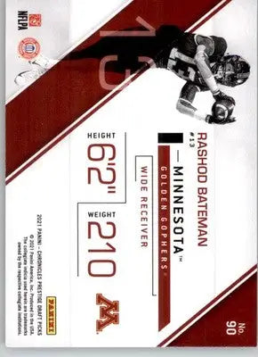 Rashod Bateman - 2021 Panini Chronicles Draft Picks - #90 - Football - Football Card Single