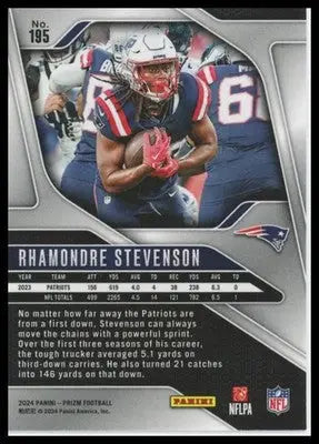 Rhamondre Stevenson 2024 Panini Prizm #195 New England Patriots