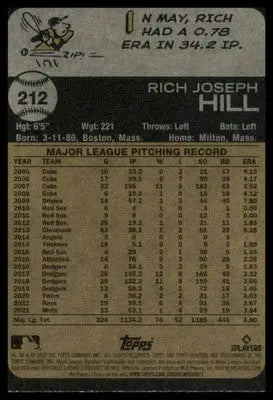 Rich Hill 2022 Topps Heritage #212 Boston Red Sox - Baseball Card Single