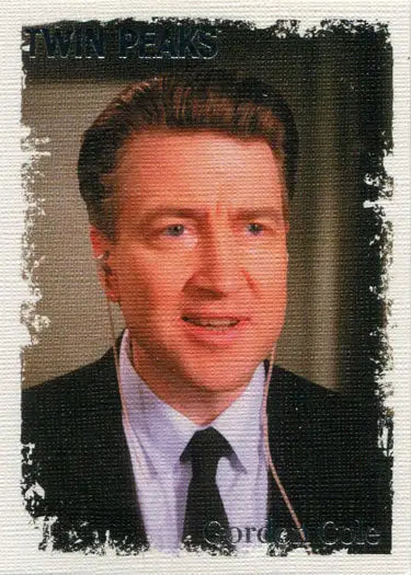 Portrait of a middle-aged man with reddish-blonde hair in a dark suit, Twin Peaks Original Stars Trading Card