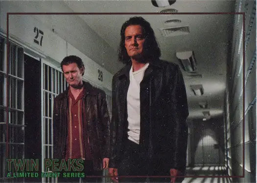 Two men in a prison hallway for Rittenhouse 2019 Twin Peaks trading cards