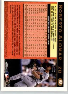 Roberto Alomar - 1997 Topps Chrome - #58 - Baseball - Baseball Card Single