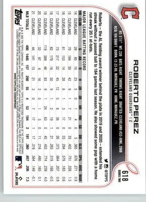 Roberto Perez - 2022 Topps - #618 - Baseball - Baseball Card Single