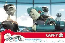 Cartoon-style robot character on Robots The Movie P-4 Promo Card trading card