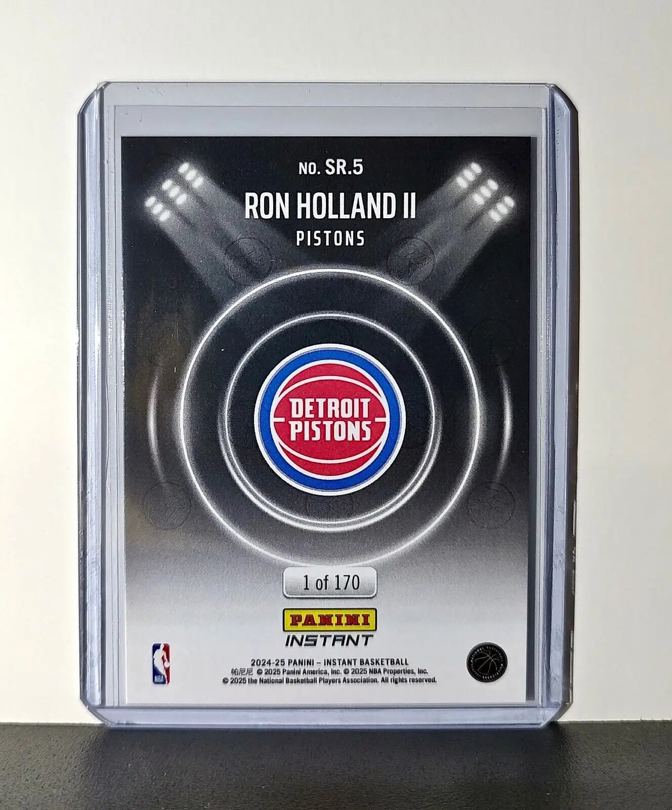 Ron Holland II Rookie 2024-25 Panini Spotlight Rookies NBA #5 Pistons 1 of 170