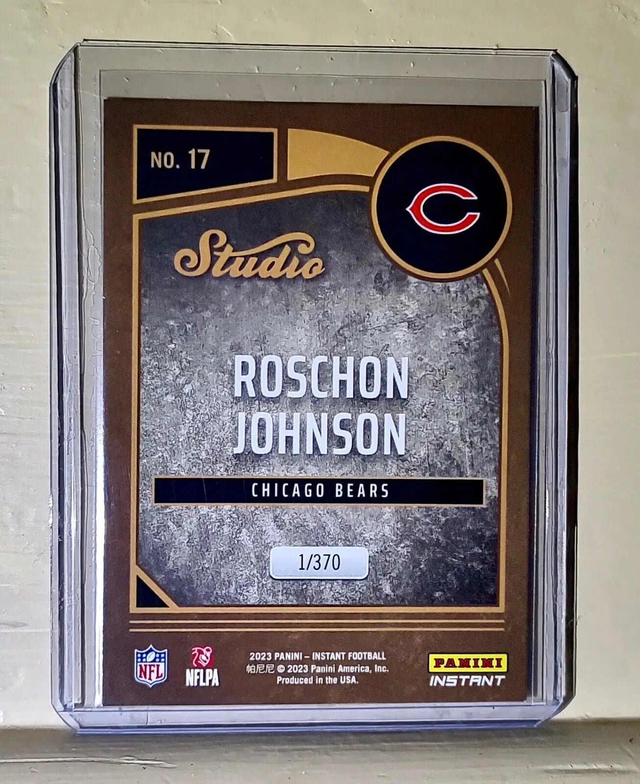 Roschon Johnson 2023 Panini NFL Studio Rookies #17 Rookie Card 1/370