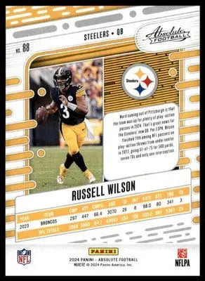 Russell Wilson 2024 Panini Absolute Retail #88 Pittsburgh Steelers - Football Card Single