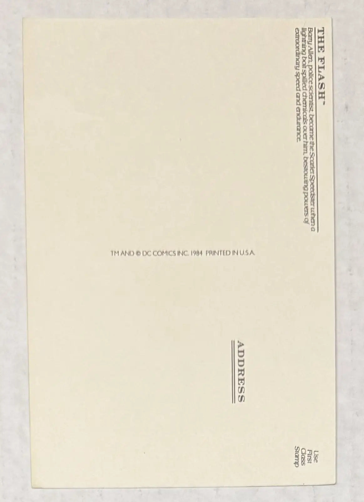 S07-5176 THE FLASH POSTCARD - Entertainment Memorabilia