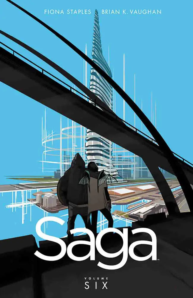 Comic book cover of SAGA TP VOL 06 (MR) with a figure under a bridge, perfect for collectors