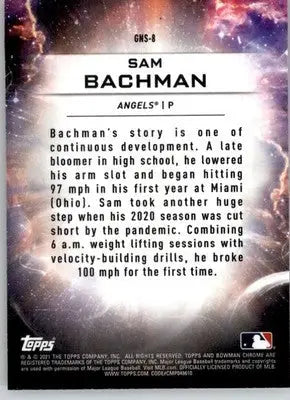 Sam Bachman - 2021 Bowman Draft - #GNS-8 - Genesis Baseball - Baseball Card Single