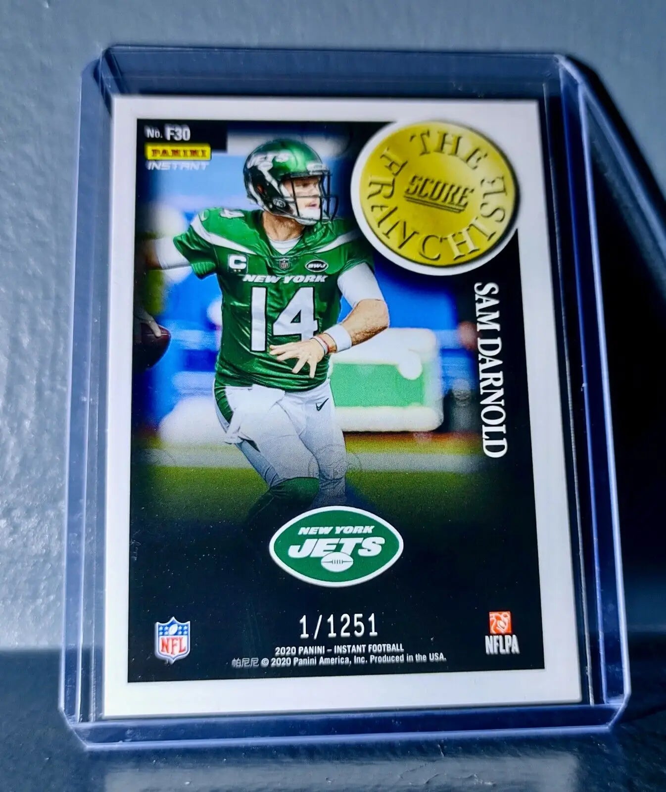 Sam Darnold 2020 Panini NFL Instant Score The Franchise #30 Card 1/1251 - Football Card Single