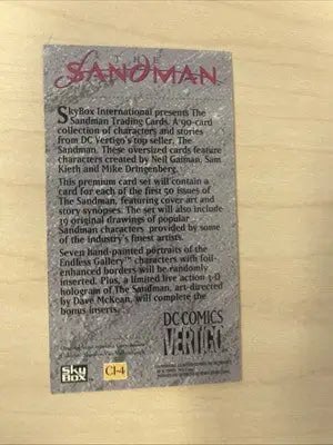 SANDMAN. #61. GUARDIANS OF THE GATE 1994 SKYBOX TRADING CARD MC3. - DC Card Single