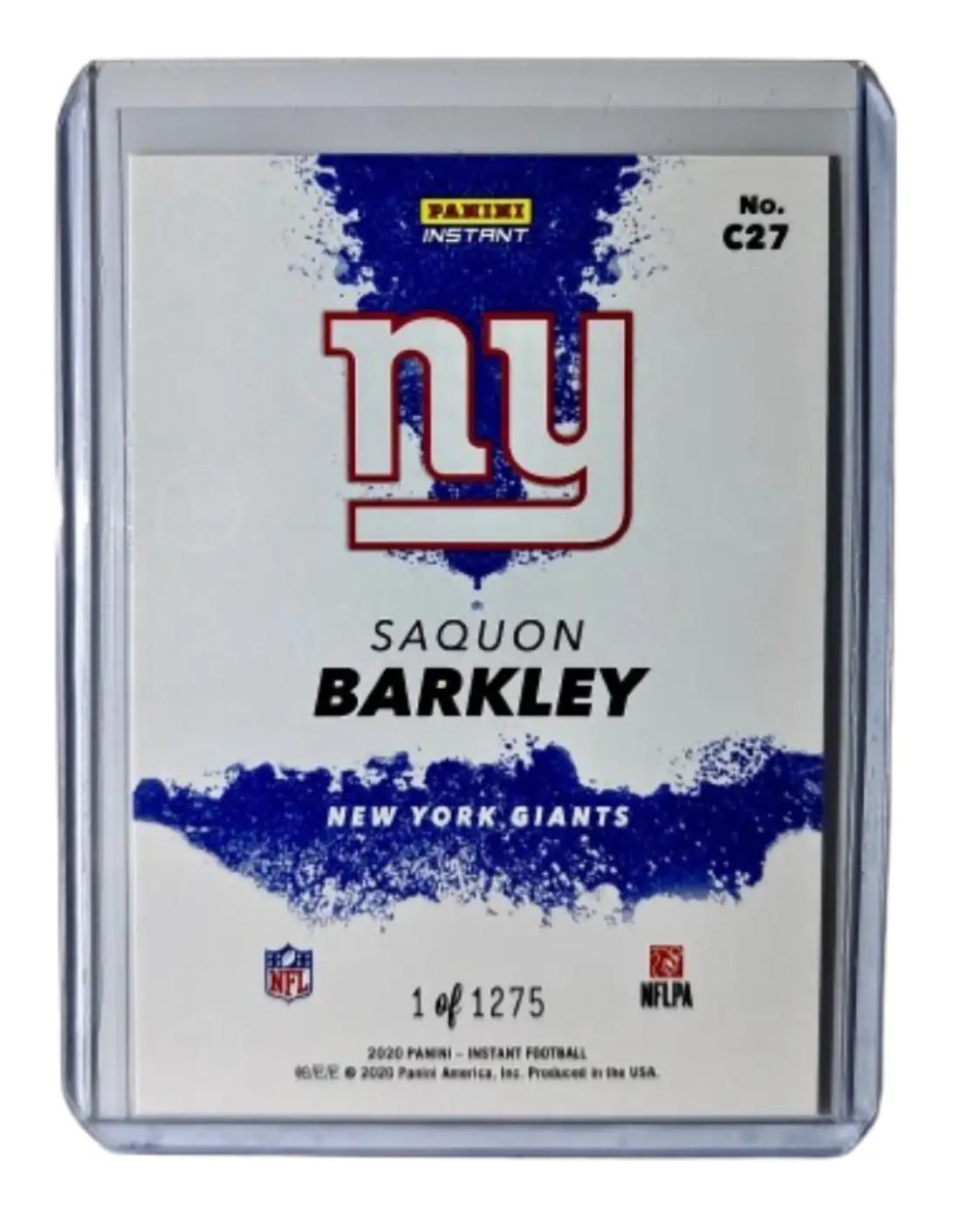 Saquon Barkley 2020 Panini NFL Instant My City #27 Football Card 1 of 1275