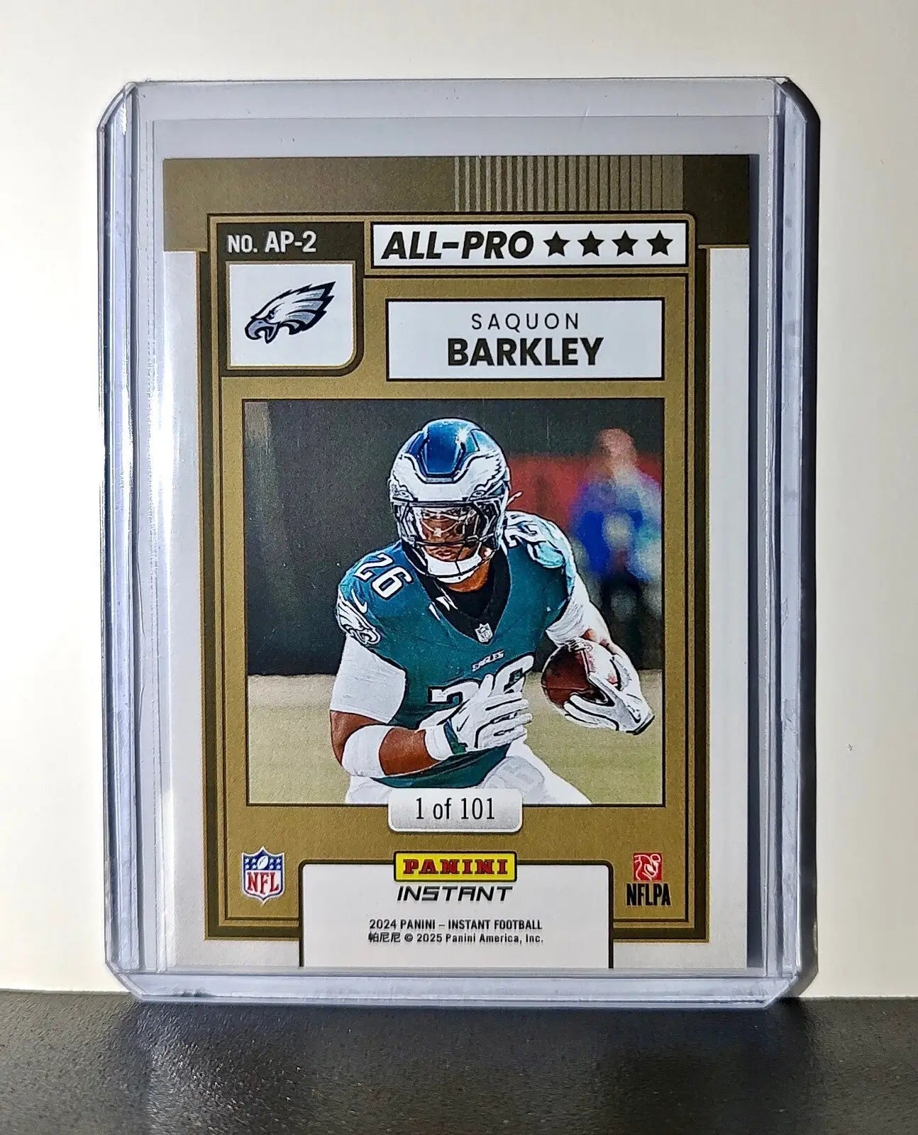 Saquon Barkley 2024 All-Pro Panini NFL #2 Football Philadelphia Eagles 1 of 101 - Football Card Single