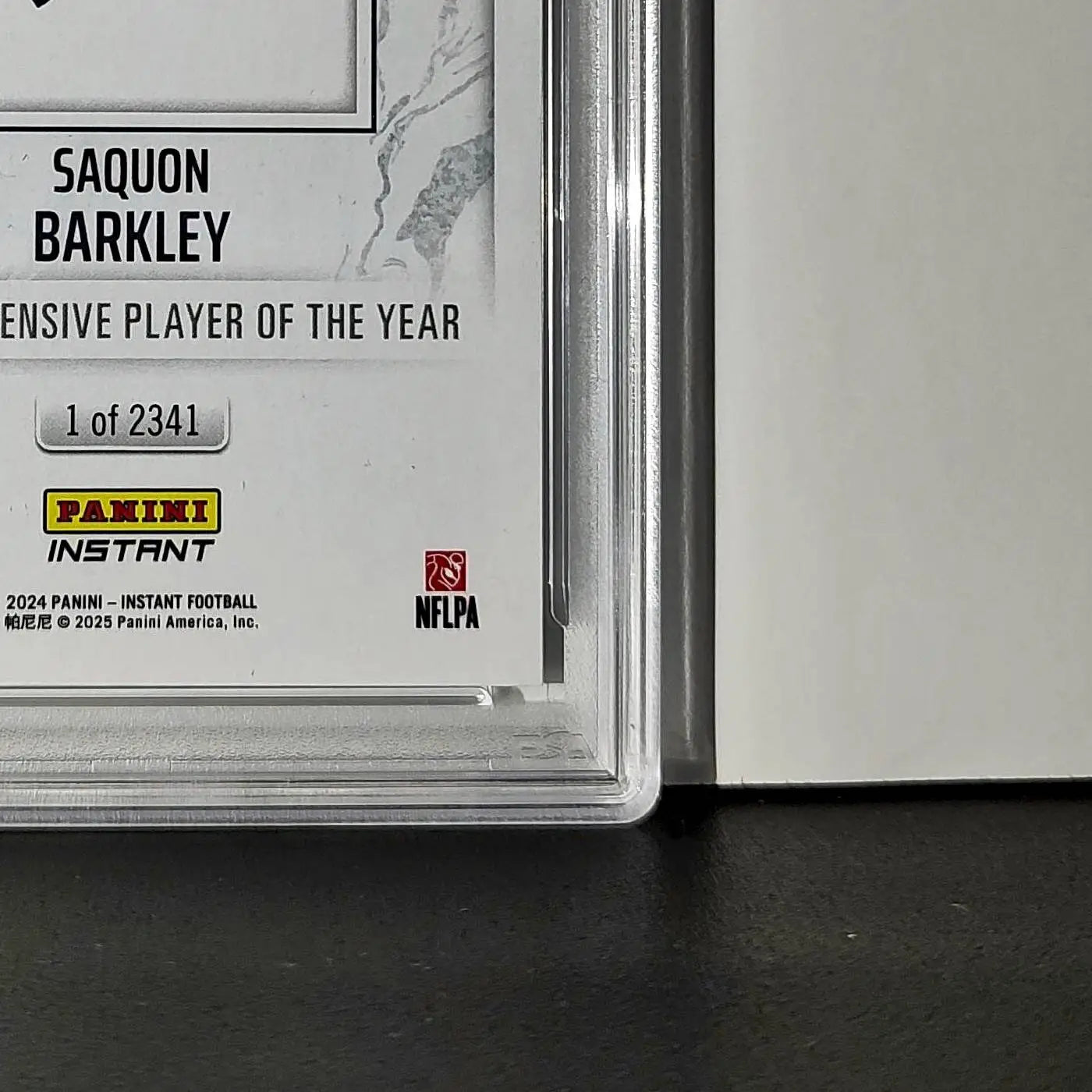 Saquon Barkley 2024 Panini NFL Offensive Player of the Year Eagles PSA 8 NM-MT