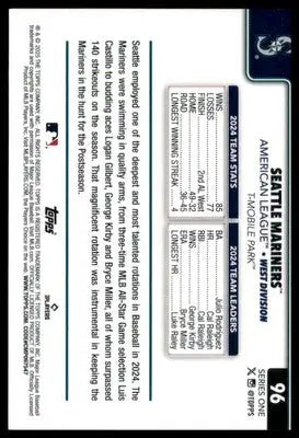 Seattle Mariners 2025 Topps #96 Seattle Mariners - Baseball Card Single