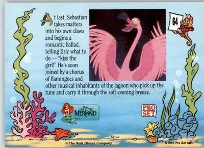 Sebastian takes matters into his own claws - 1991 Pro Set Little Mermaid - #64 - Entertainment Card Single