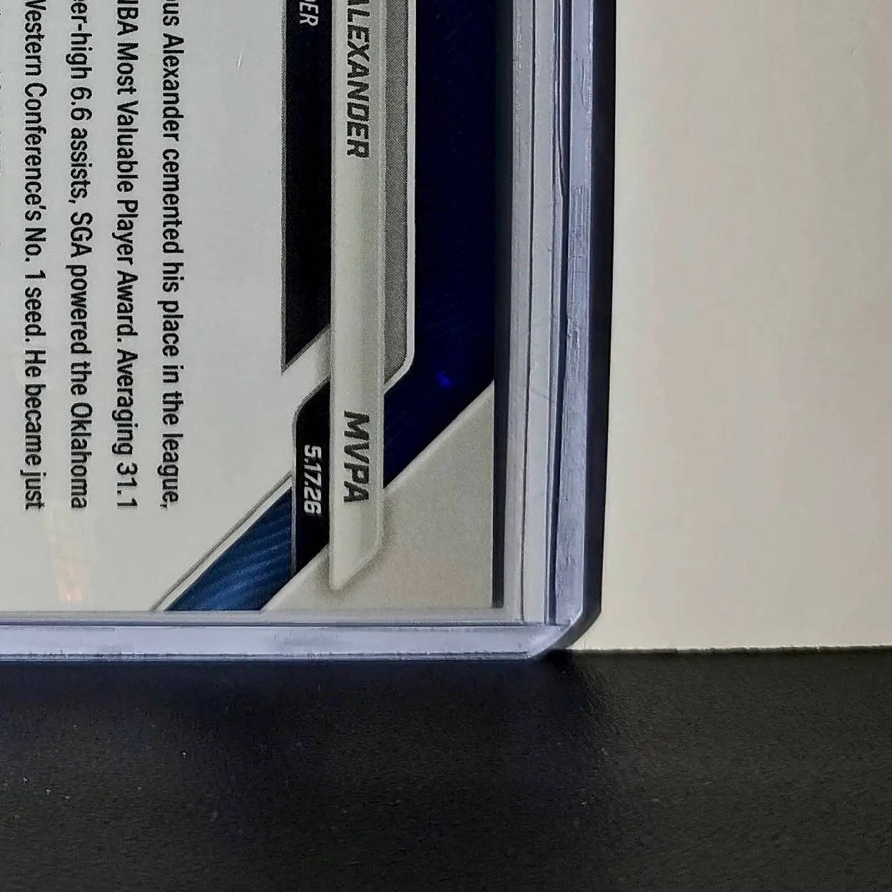 Shai Gilgeous-Alexander 2025-26 Topps Now MVPA Most Valuable Player Card Oklahoma City Thunder - Basketball Card Single