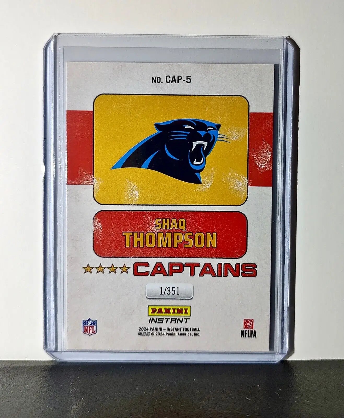 Shaq Thompson 2024 Panini Captains NFL #5 Card Carolina Panthers 1/351 - Football Card Single