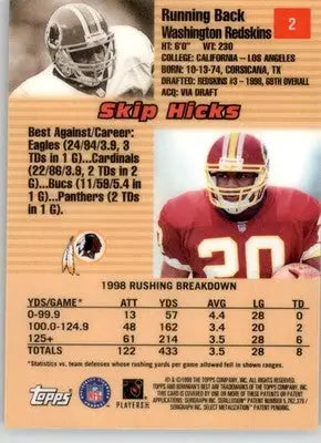 Skip Hicks - 1999 Bowman’s Best - #2 - Football - Football Card Single