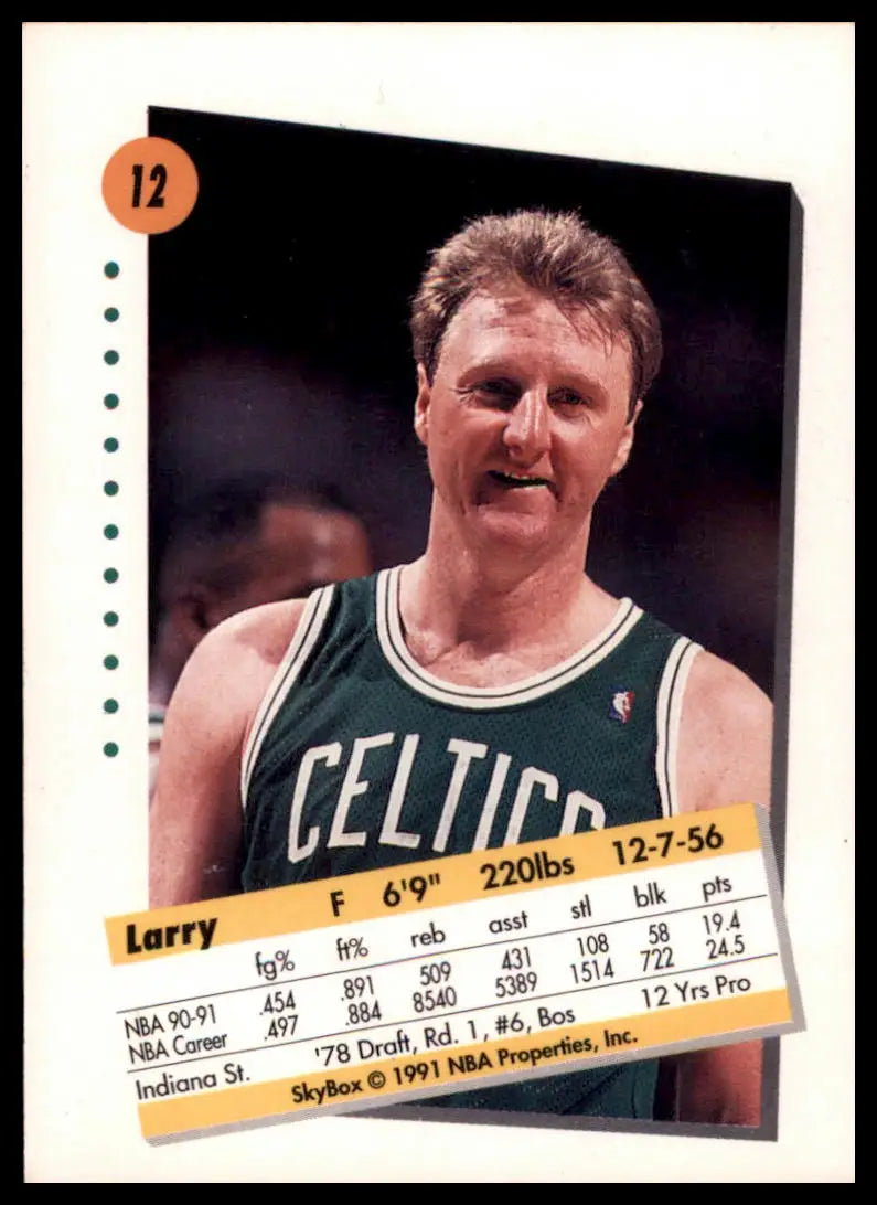 SkyBox Larry Bird 12 Boston Celtics NM - Basketball Card Single