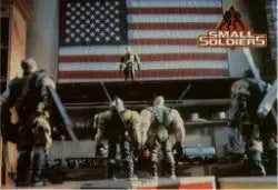 Action figures of military personnel on Small Soldiers P2 Promo Card for trading cards