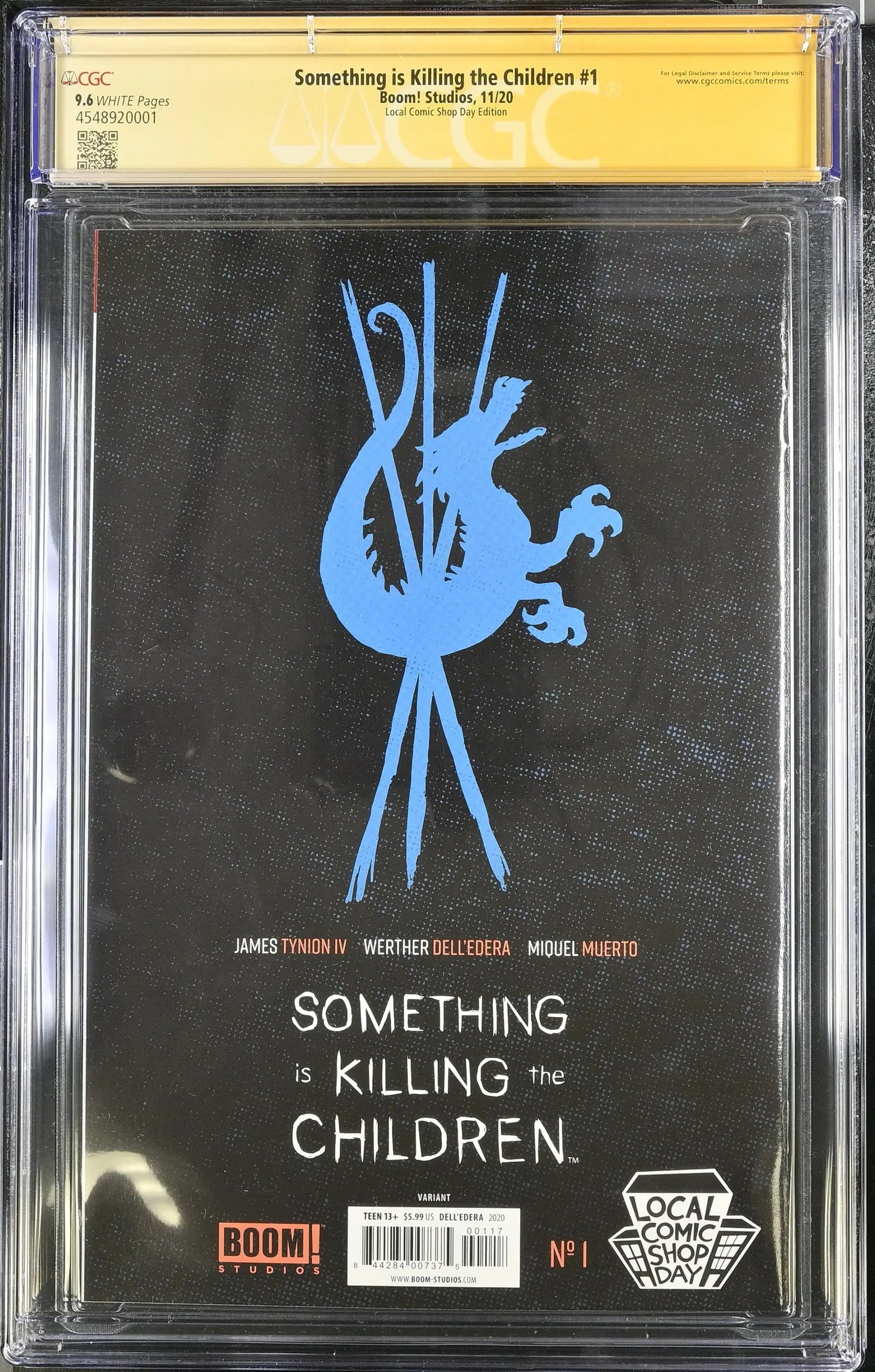 SOMETHING IS KILLING CHILDREN #1 LCSD 2020 FOIL CGC 9.6 Signed Dell’Edera Tynion - Comic Book