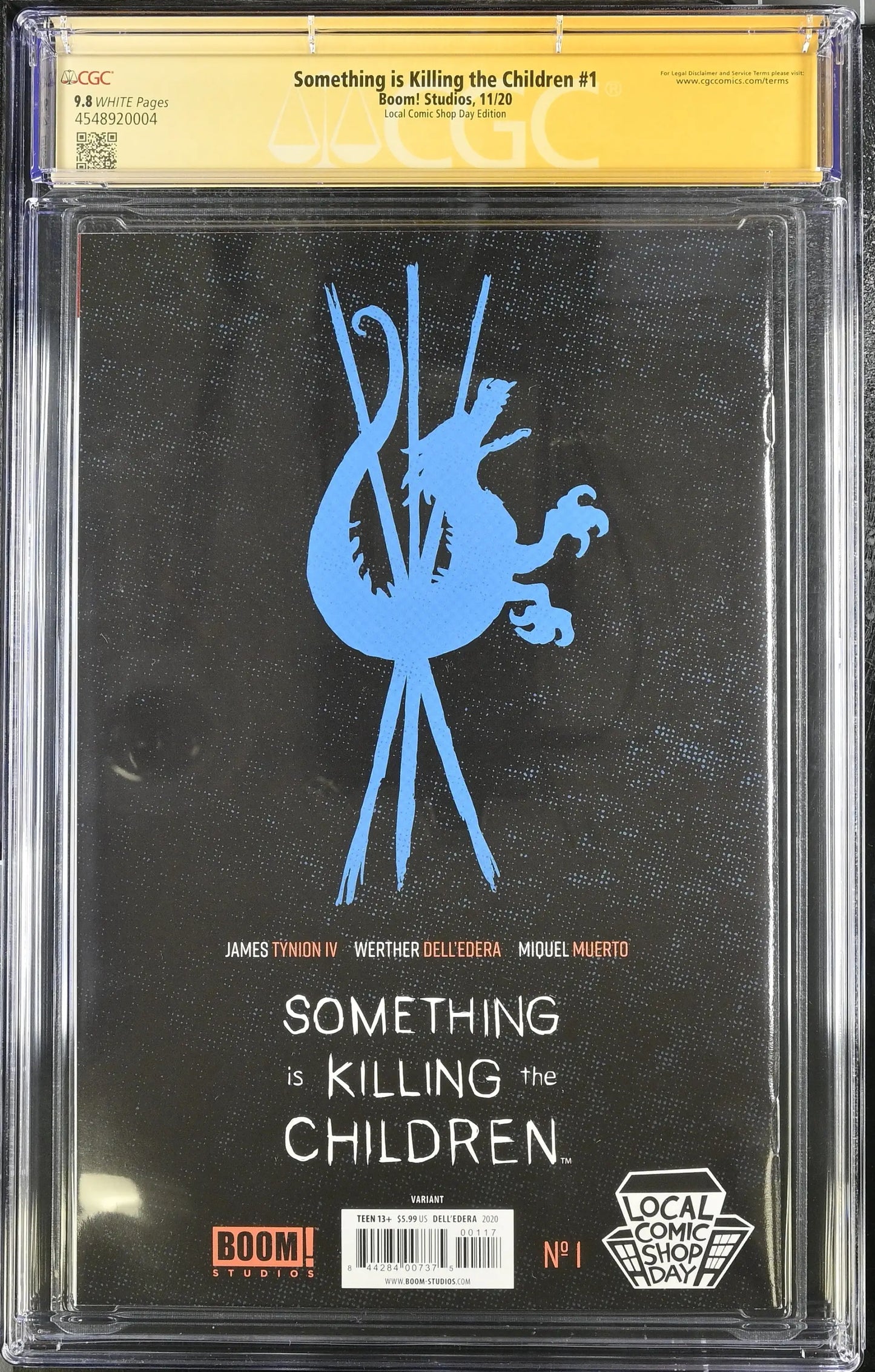 SOMETHING IS KILLING CHILDREN #1 LCSD 2020 FOIL CGC 9.8 Signed Dell’Edera Tynion 4 - Comic Book