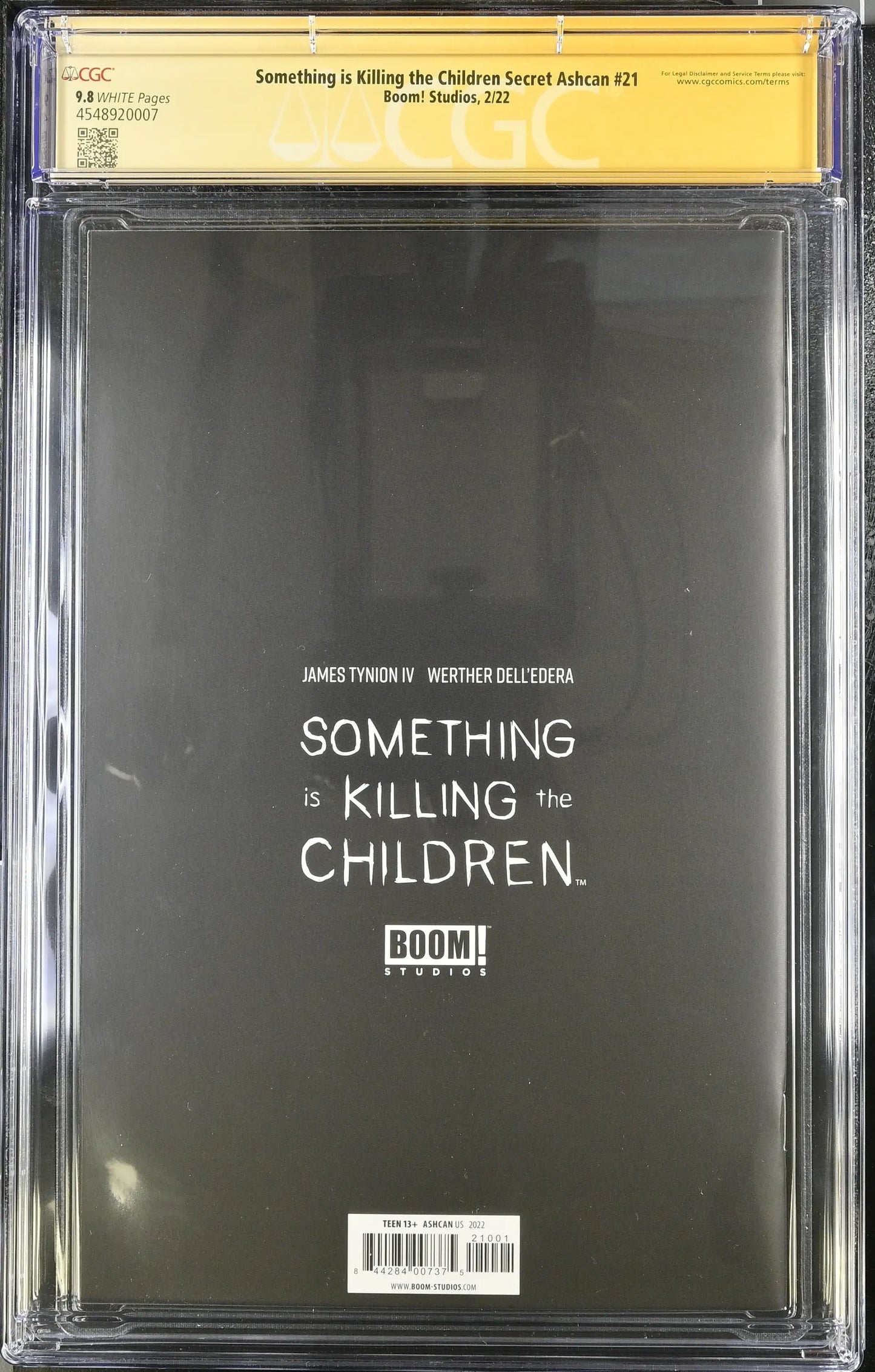 SOMETHING IS KILLING CHILDREN #21 Secret Ashcan CGC 9.8 Signed Dell’Edera Tynion - 07 - Comic Book