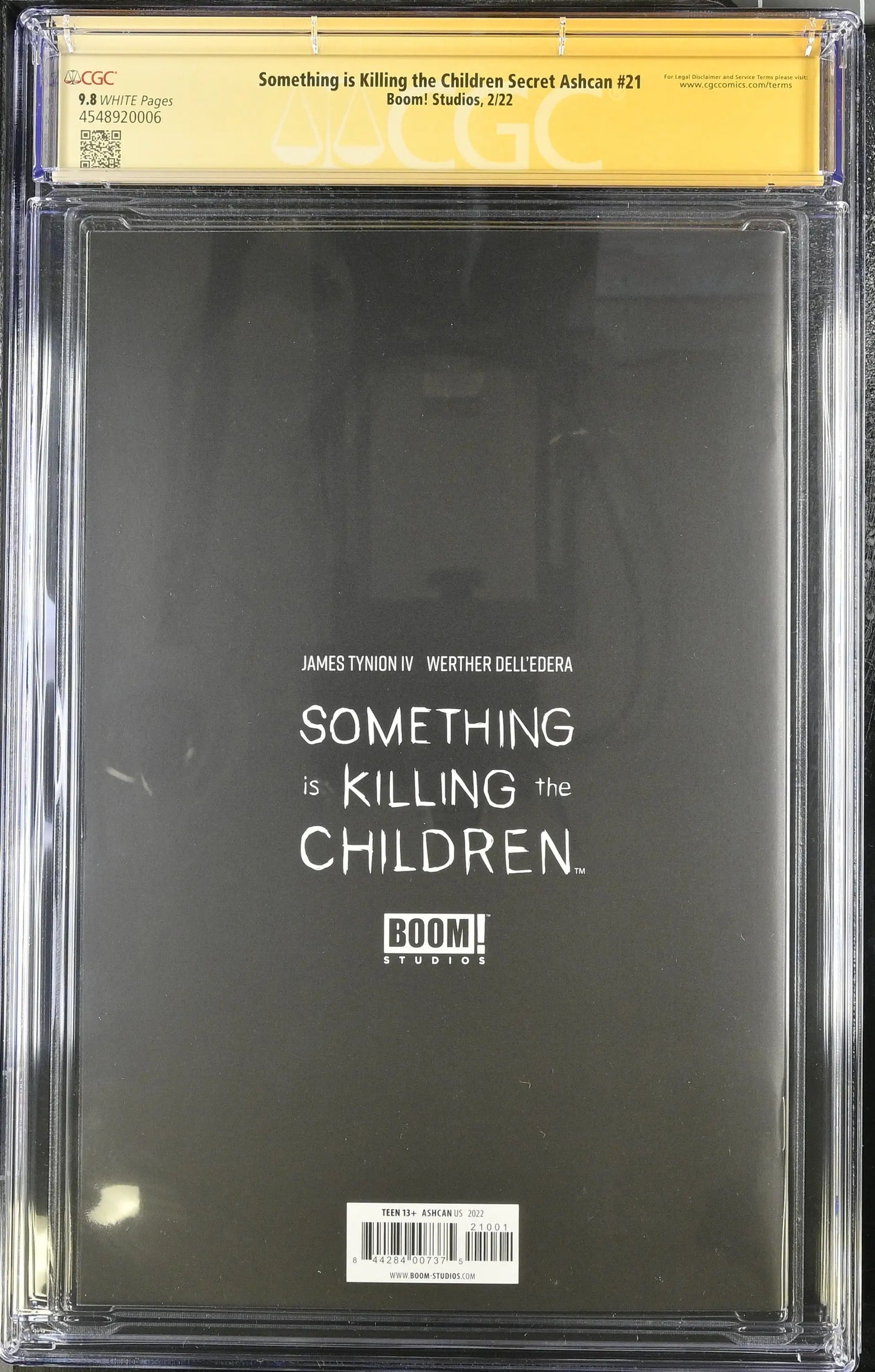 SOMETHING IS KILLING CHILDREN #21 Secret Ashcan CGC 9.8 Signed Dell’Edera Tynion - 06 - Comic Book