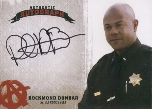 Autographed trading card of Rockmon Dunbar as Eli Roosevelt from Sons of Anarchy