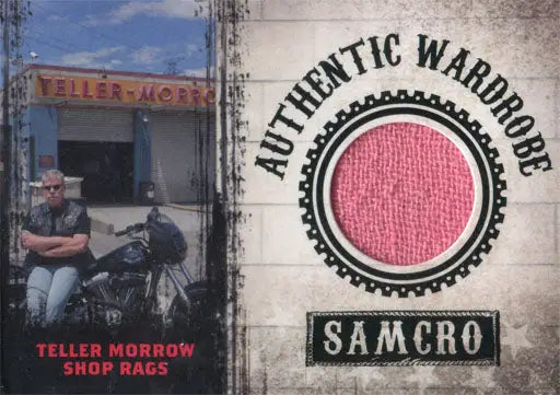Authentic circular pink fabric patch from SAMCRO for Teller Morrow Shop Rags
