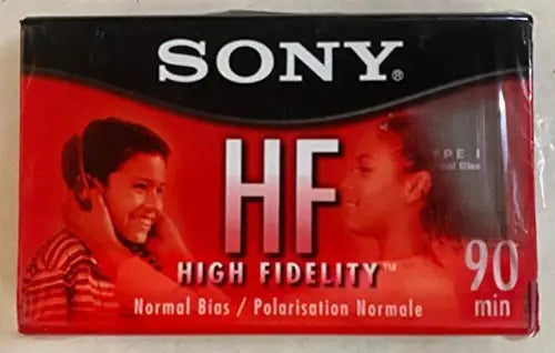 Sony C90HFR 90-minute HF audio cassette tape with high fidelity and normal bias features