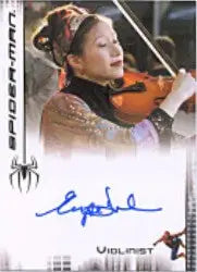 Autographed Spider-Man trading card featuring Elyse Dinh autograph on Dinh autograph card