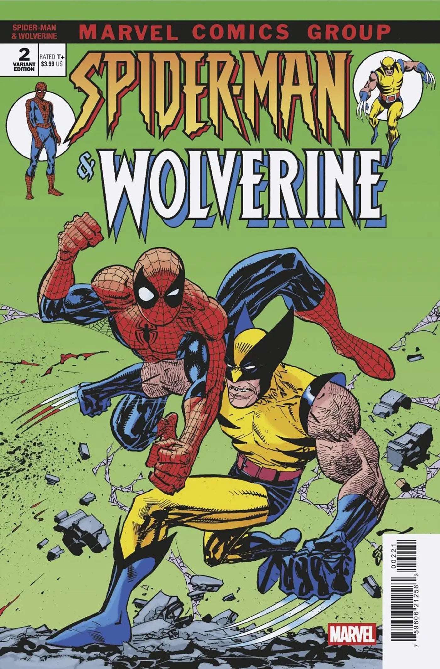 Spider-Man versus Wolverine comic book featuring Erik Larsen Variant cover