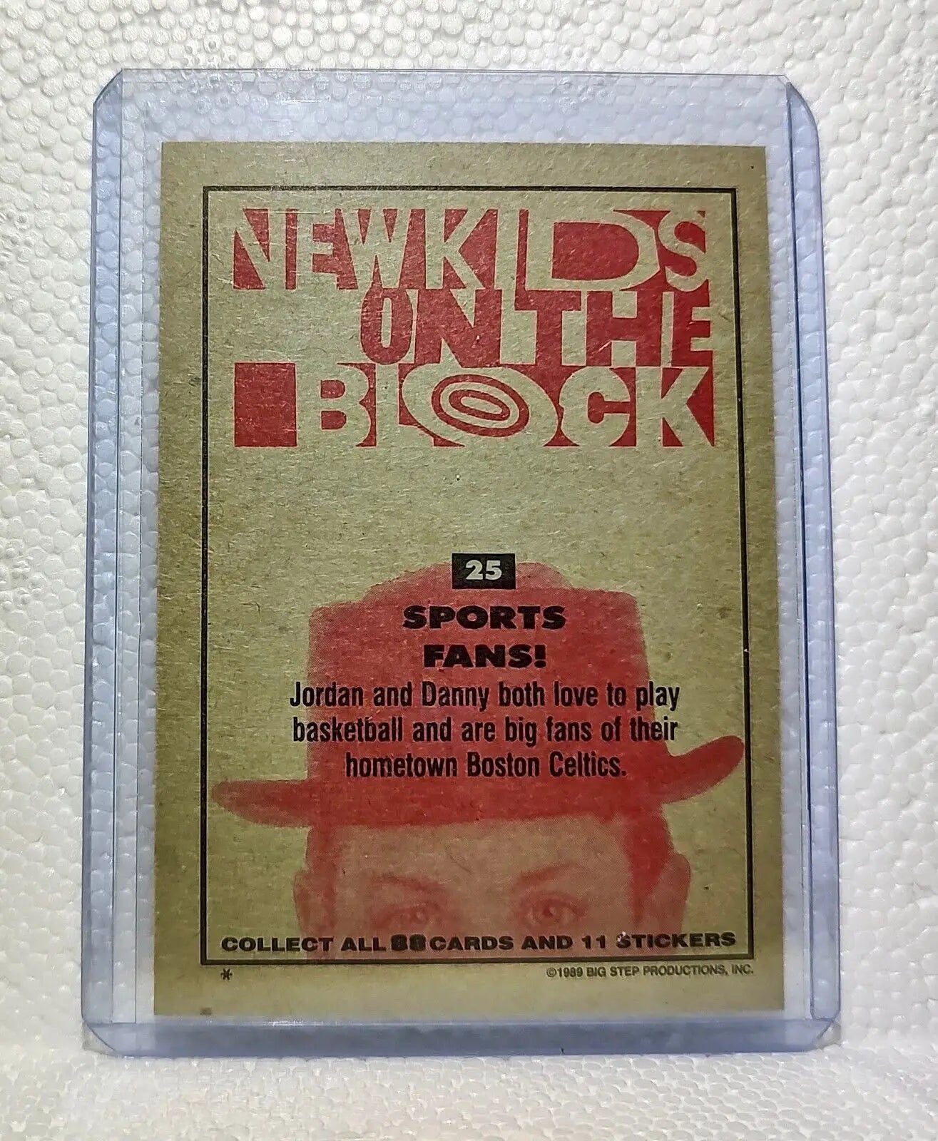 Sports Fans! 1989 New Kids on the Block #25 Trading Card - Entertainment Card Single