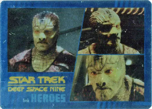 Trading card featuring alien characters from Star Trek Deep Space Nine for collectors