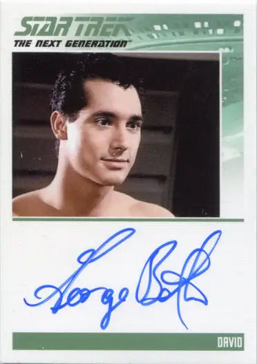 Star Trek TNG Portfolio Prints S1 Autograph Card George Baxter as David - Non-Sports Card Single