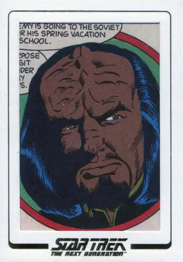 Close-up portrait of a Klingon from Star Trek in Comic Cut Archives print
