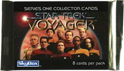 Unopened Star Trek Voyager Series 1 trading card pack for collectors and fans