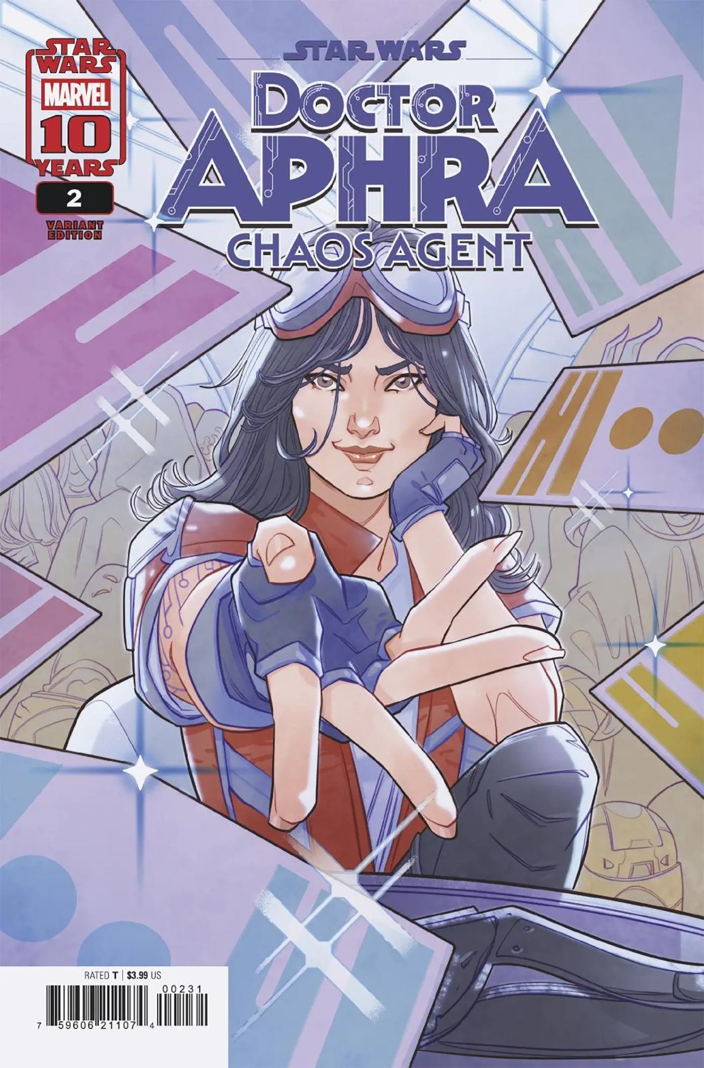Comic book featuring Doctor Aphra and chaos agent from Star Wars: Chaos Agent #2