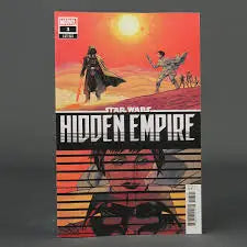 Comic book cover for Star Wars Hidden Empire #3 featuring silhouetted figures at sunset